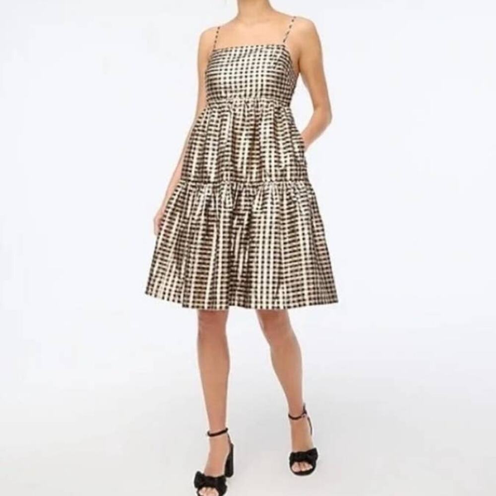 J.Crew Lurex black and gold Dress